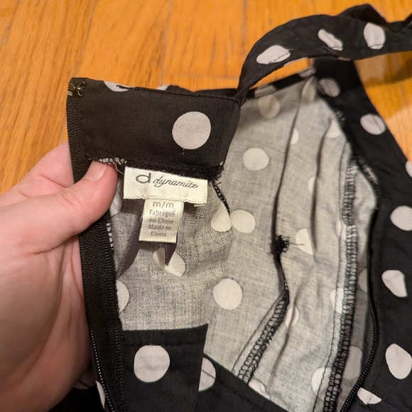 Dynamite rockabilly A-line polka dot dress size medium - Picture 4 of 5